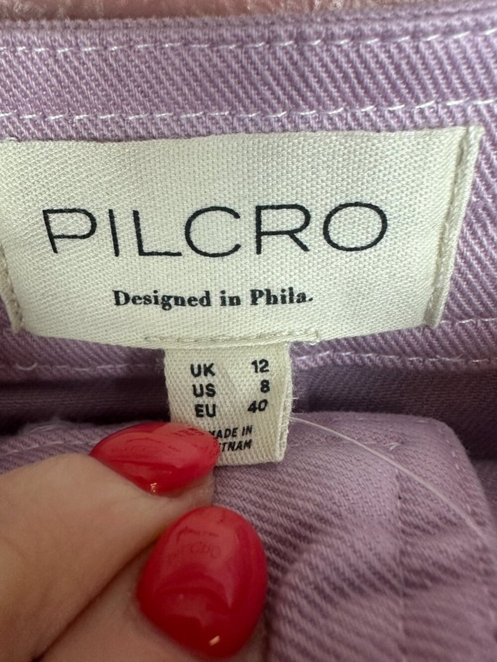 NWT Anthropologie Pilcro Carpenter Maxi Skirt in Lilac Size 8 - Picture 5 of 12